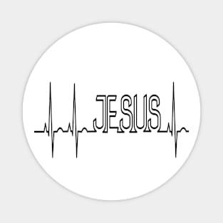 Jesus Heartbeat EKG Magnet